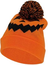 Beanie Halloween met Led - Oranje - One Size