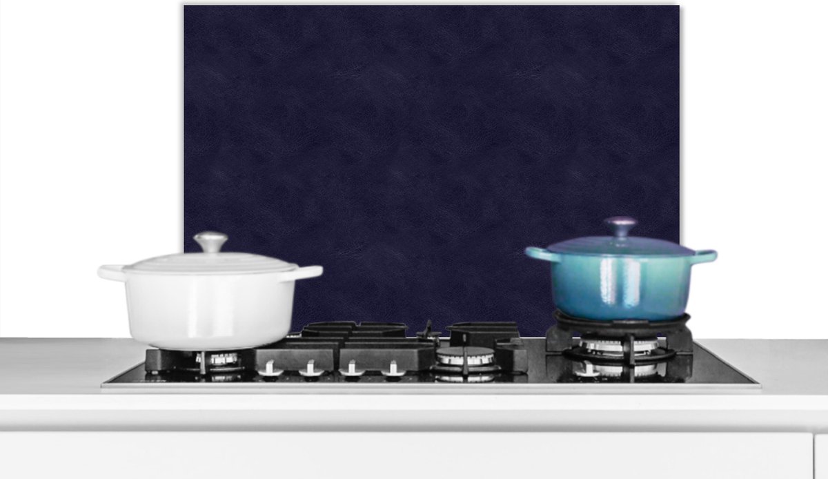 Spatwand keuken - Dierenvel - Leer - Blauw - Structuur - 70x50 cm - Achterwand - Spatscherm
