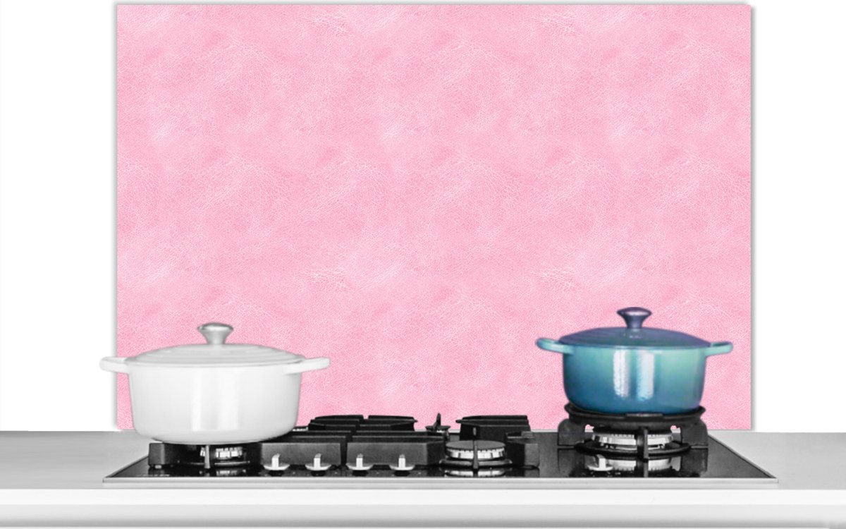 Muurbeschermer - Roze - Leer - Direenhuid - Structuur - 100x65 cm - Spatscherm keuken - Achterwand