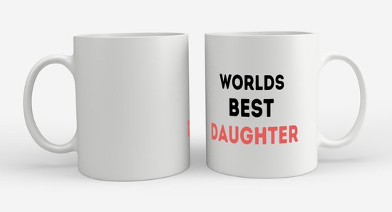 Akyol - tasse à café meilleure fille du monde - tasse à thé - Fille - la meilleure fille - cadeau d'anniversaire - anniversaire - cadeau - cadeau pour fille - articles fille - cadeau - cadeau - cadeau - contenu 350 ML