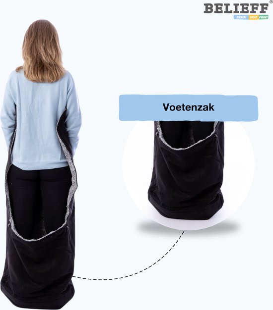 BORPEIN Draagbare deken met voetbedekking, zacht en warm voor sofaliefhebbers voor vrouwen, mannen, volwassenen. Eenheidsmaat, grijs, Eén Maat