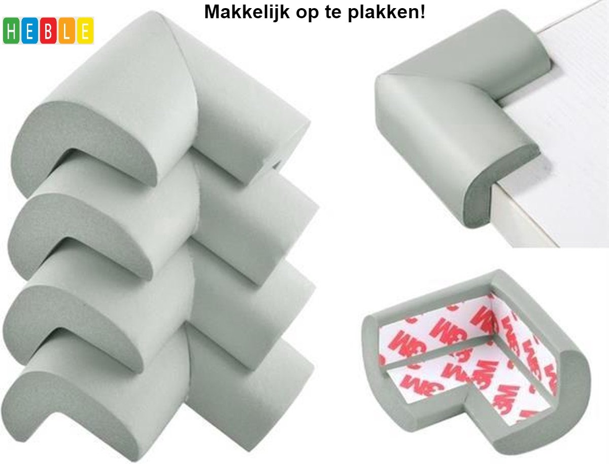 Image of *** 12-Stuks Foam Tafelhoek Beschermers Set - Bescherm je Tafelhoeken - van Heble® ***