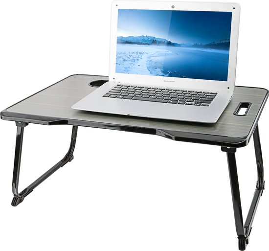 NÖRDIC LH-570 Laptop Tafel - Inklapbaar -Bekerhouder - Uitrekbare opberglade - Tablet houder