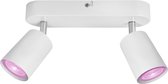 Ledmatters - Opbouwspot Wit - Dimbaar - 2 x 5.7 watt - 350 Lumen - 2000-6500 Kelvin - Philips GU10 spot Hue White & Color - IP21 Stofdicht