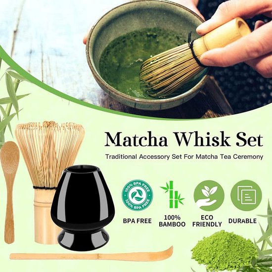 Japanse Gereedschappen En Kommen Voor Het Zetten Van Matcha-thee, Ruimte Voor Tekst Stock