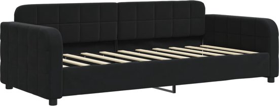 vidaXL Canapé-lit 90x190 cm Velours Noir