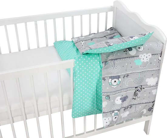Housse Couette 135x100 Taie 40x60 Parure De Lit Bébé 2 Pièces - Housse Couette 135x100 Cm Taie Oreiller 40x60 Cm - Cœur Rose, 100% Coton Housse Couette 135x100 Taie 40x60 Coton Coeur Rose