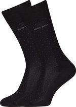 HUGO BOSS George dots (1-pack) - herensokken katoen - zwart gestipt -  Maat: 41-42
