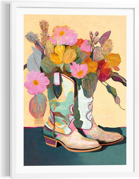 Schilderij Flower Boots 70x50 cm