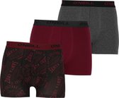 O'Neill - 3-Pack Boxershorts - Maat:XXL - All-Over and Plain -