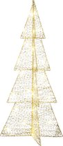 House of Seasons Kerstdecoratie Boom - L35 x B35 x H79 cm - Polyester - Goud