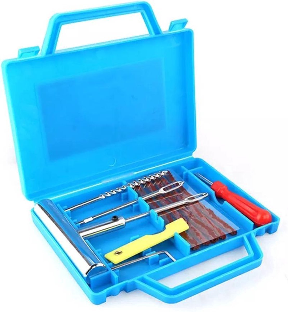 TLVX Luxe Auto banden reparatie set – Proppenschieter – Autoband reparatie set – Band auto repareren – Spijker uit band halen – Schroef autoband – Schroef in band – Zelf lekke auto band repareren – Complete bandenreparatie kit