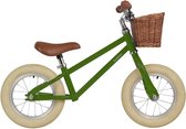 Bol.com Bobbin bikes - Moonbug 12" Loopfiets - balance bike - groen - pea green - met fietsmand - 2 tot 4 jaar aanbieding