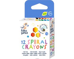 HAKU YOKA Spiraalkrijtjes - 12 Stuks - Bevat 10% Bijenwas - 3 Jaar