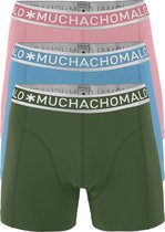 Muchachomalo boxershorts 3-pack - army - roze en lichtblauw -  Maat L
