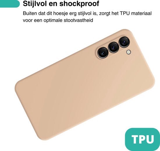 Coque adaptée pour Samsung Galaxy S23+ / S23 Plus - Rose - Coque robuste résistante aux chocs - Coque en TPU avec toucher Siliconen - Coque arrière pour téléphone