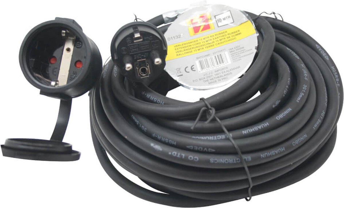VERLENGSNOER 10 m RUBBER