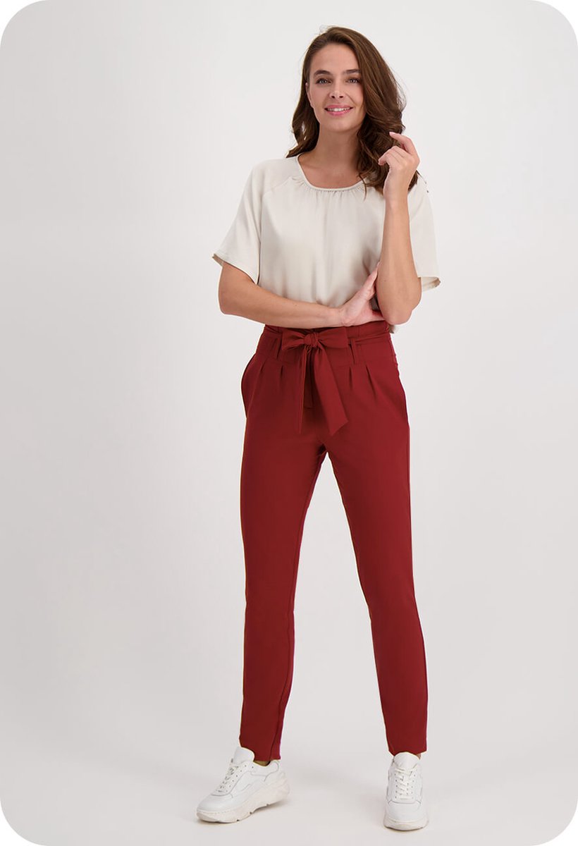 Rode Broek/Pantalon van Je m'appelle - Dames - Travelstof - Maat 42 - 5  maten beschikbaar | bol.com