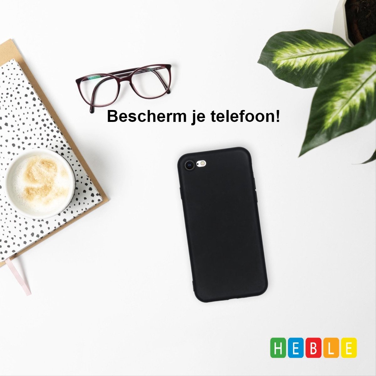 *** TPU Back Cover Hoesje geschikt voor Samsung Galaxy S9 - Zwart - Valbescherming - Schokbestendig - van Heble® ***