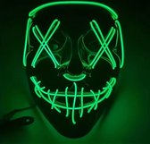 LED Masker voor Volwassenen | Carnaval | Enge Maskers | GROEN | Purge