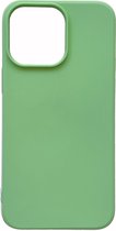 Casemania Hoesje Geschikt voor Apple iPhone 15 Licht Groen - Liquid Siliconen Back Cover