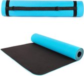 Yogamat, oefenmat voor sportschool, thuis, fitness, voor dames en heren, milieuvriendelijk, antislip TPE-materiaal, pilatesmat met schouderriem