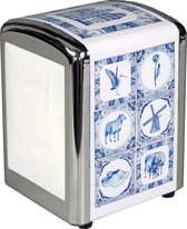 CABANAZ - tissuedispenser, metaal / chroom, TISSUE DISPENSER DUTCH BLUE design