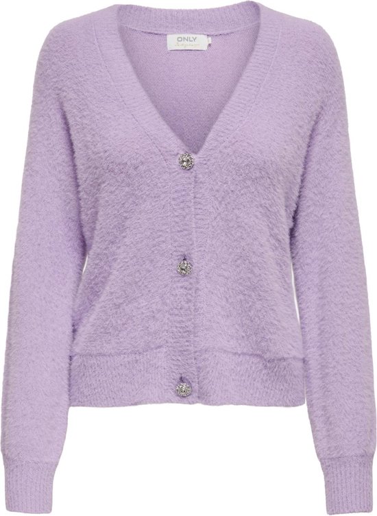 Cardigan Lungo ONLY Donna ONLELLA PIUMO | Maglia Aperta L/S Cloud Dancer | Cotone Morbido | Taglia XS - 4