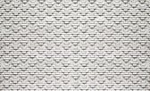 Fotobehang - Vlies Behang - Witte Stenen Muur 3D - 312 x 219 cm