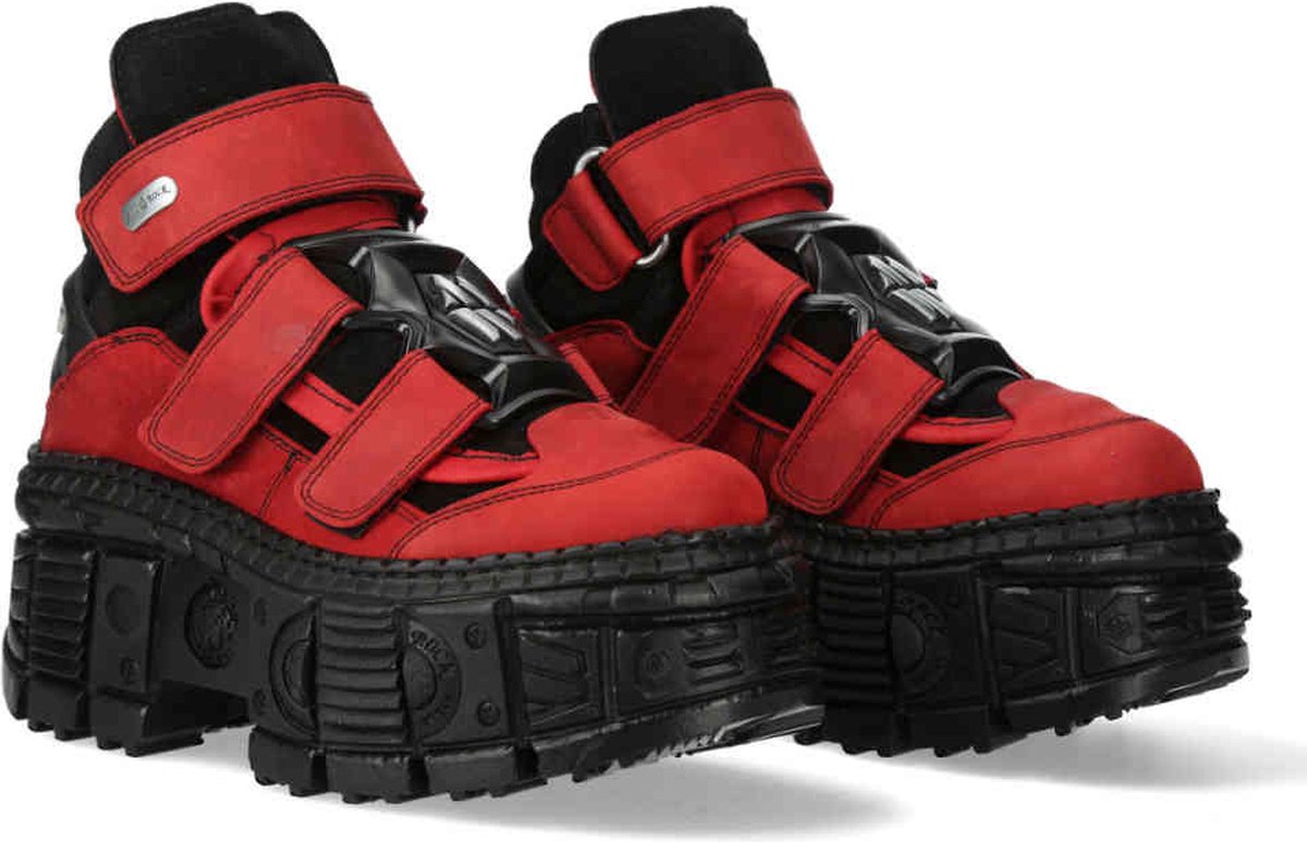 New Rock MWALL285S6 Plateau Laarzen 41 Shoes Zwart Rood