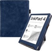 Case2go - E-reader hoes geschikt voor Pocketbook Inkpad 4/ Inkpad color 2 en 3 - Sleepcover - Auto/Wake functie - Met handstrap - Donker Blauw