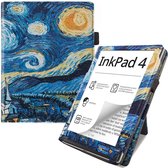 Case2go - Housse liseuse pour Pocketbook Inkpad 4 - Sleepcover - Fonction Auto/Réveil - Avec dragonne - Ciel étoilé