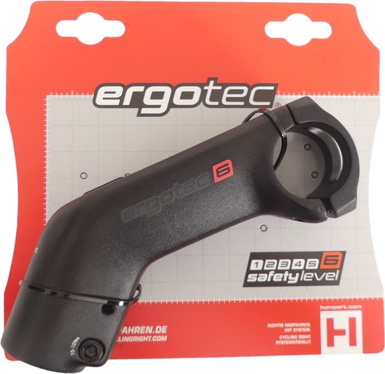 Ergotec High Barracuda stuurpen - 110 mm - zwart - Ø28,6 mm klemdiameter — afbeelding 3
