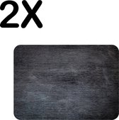 BWK Flexibele Placemat - Krijt Uitgeveegd op Schoolbord - Set van 2 Placemats - 40x30 cm - PVC Doek - Afneembaar