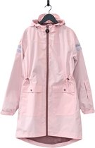 Ducksday - regenparka voor dames -halflang - reflectoren - regenjas - waterdicht - ademend - roze - maat Medium