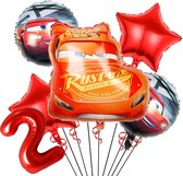 Cars ballon set - 59x53cm - Folie Ballon - Auto - Race - Racing - Themafeest - 2 jaar - Verjaardag - Ballonnen - Versiering - Helium ballon