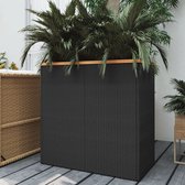 The Living Store Plantenbak - Tuindecoratie - 80 x 40 x 80 cm - Duurzaam poly rattan - Stevig stalen frame