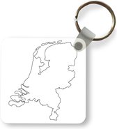 Porte-clés - Cadeaux à distribuer - Carte décrivant les Nederland - Plastique