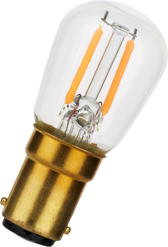 Bailey LED Schakelbordlamp Ba15d 220-240V 1.8W 150lm 2200K Messing fitting dimbaar