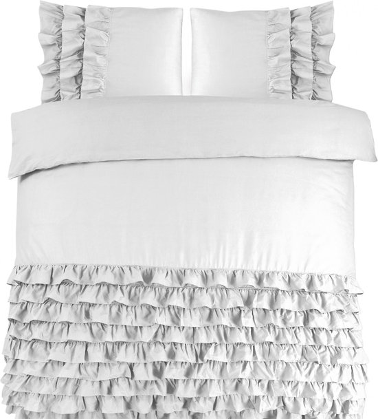 Dreamhouse Chypre Housse de couette - 200X200/220 + 2 x taies d'oreiller 60x70 - Wit