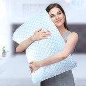 Livingful Premium Hoofdkussen - Memory Foam - Afstelbaar Design - Geschikt voor rug- zij- en buikslapers - Versnipperd Traagschuim - Orthopedisch en Ergonomisch - 50x70cm