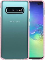 Armor TPU Hoesje voor Samsung Galaxy 10 Plus Transparant / Roze