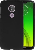 Bestcases Color Telefoonhoesje - Backcover Hoesje - Siliconen Case Back Cover voor Motorola Moto G7 Power - Zwart