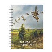Rien Poortvliet bureau-agenda 2024 - Eenden - 17,6x23,8 cm