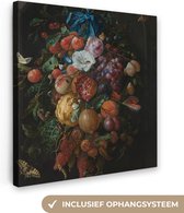 Peintures sur toile - Feston de fruits et de fleurs - Peinture de Jan Davidsz. de Heem - 90x90 cm - Décoration murale