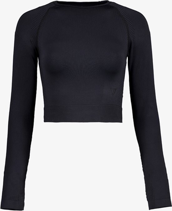 Osaga dames seamless cropped sportshirt zwart - Maat XL