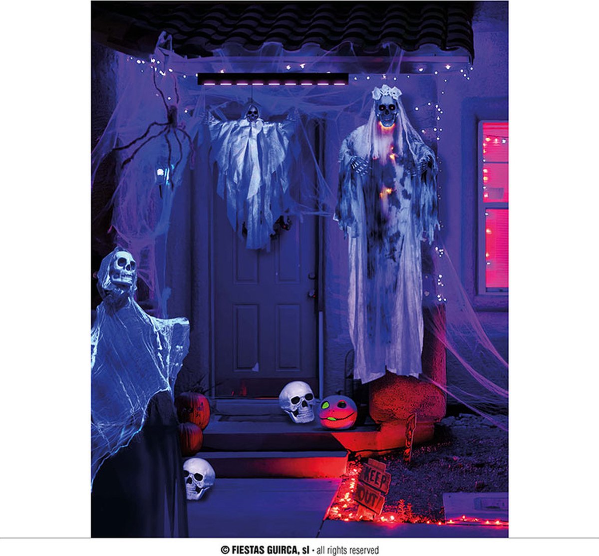 Fiestas Guirca - Blacklight LED UV (9X3 W) - Halloween - Halloween Decoratie - Halloween Versiering