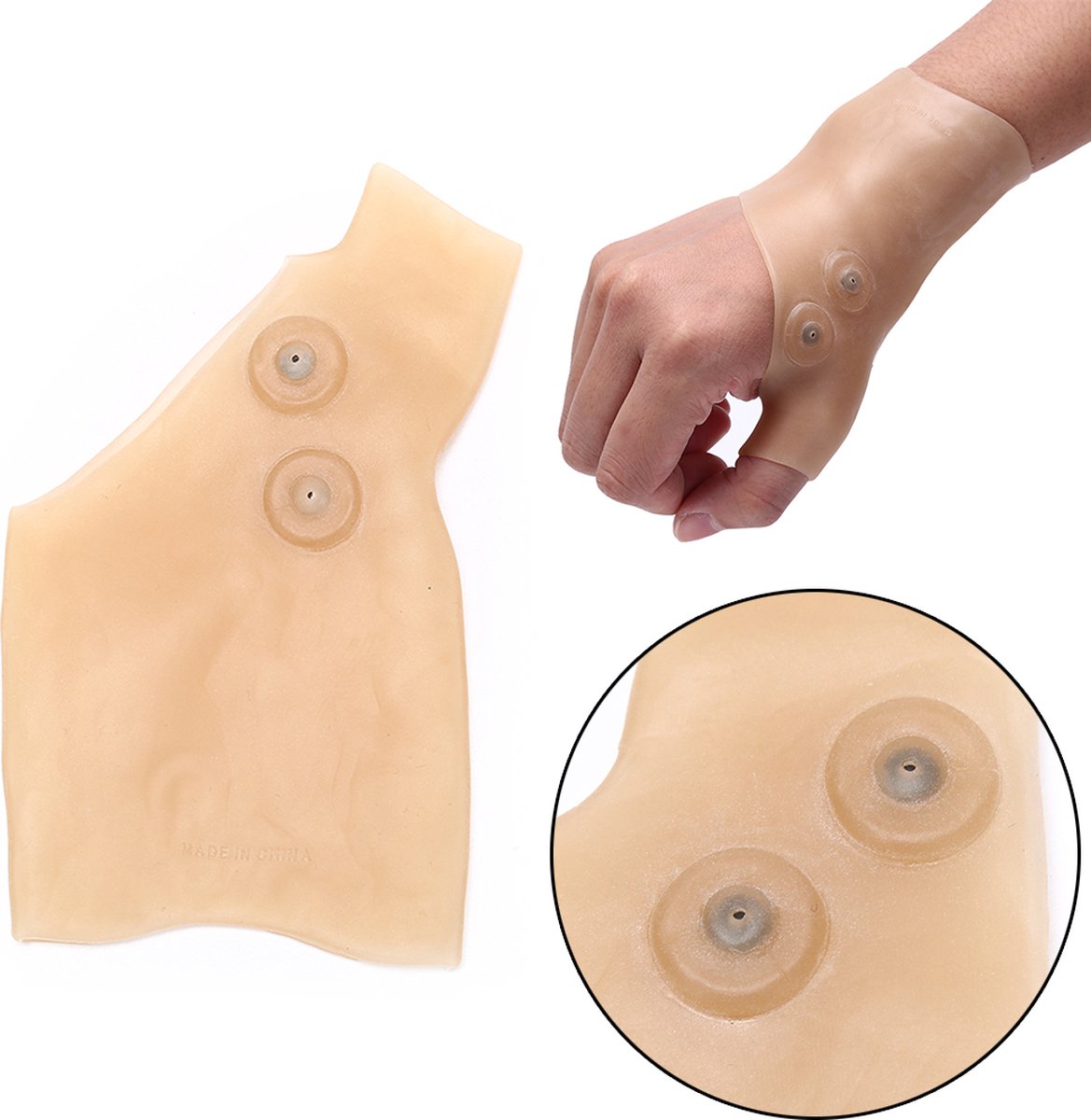 Goedkoopste CHLIN® Magnetische massage Therapie duimbrace voor mannen en vrouwen, jong en oud. verlicht pijn op pols, hand en duim. Iedeaal oplossing voor muisarm en blessure.