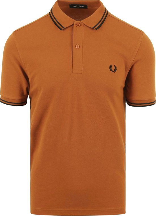 Fred Perry - Polo M3600 Roest Oranje - Slim-fit - Heren Poloshirt Maat S