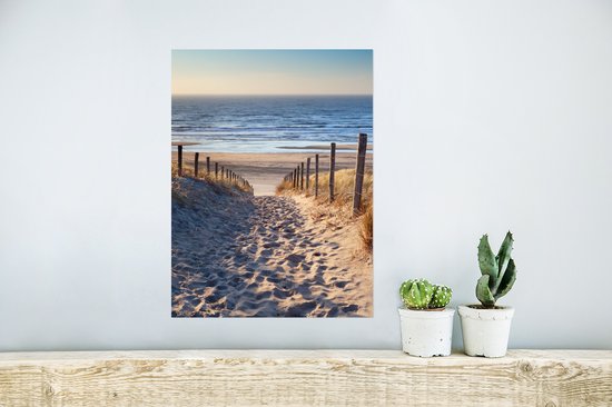 Affiche Plage - Mer - Pays- Nederland - Dunes - Soleil - 30x40 cm